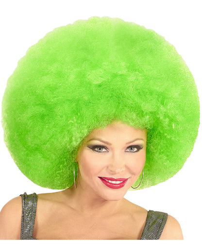 Riesige Afro Perücke Grün