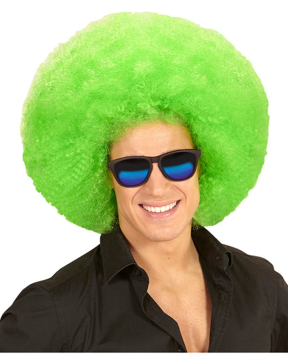 Riesige Afro Perücke Grün