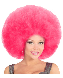Riesige Afro Perücke Pink