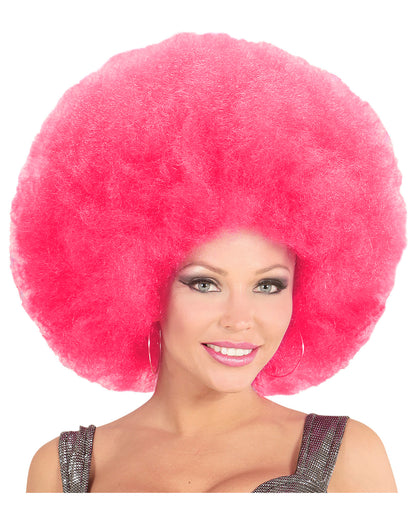 Riesige Afro Perücke Pink