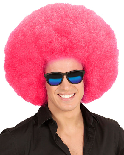 Riesige Afro Perücke Pink
