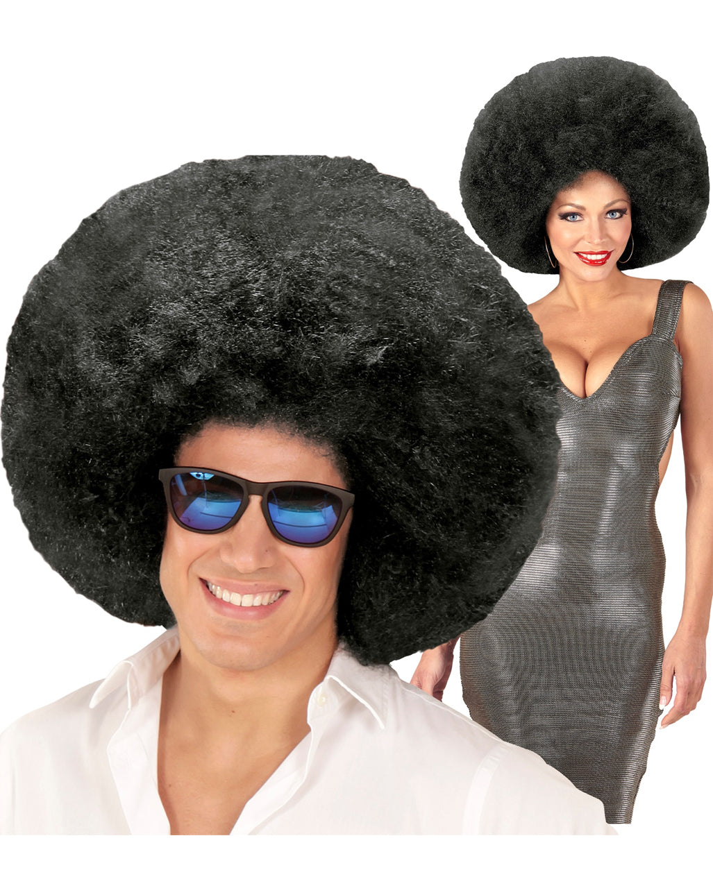 Riesige Afro Perücke Schwarz