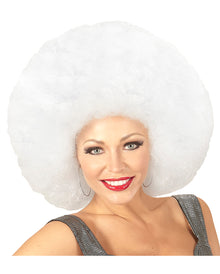 Riesige Afro Perücke Weiß