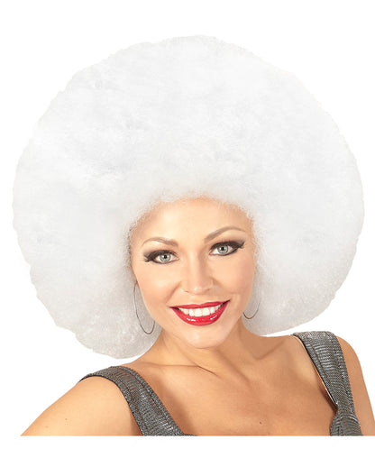 Riesige Afro Perücke Weiß