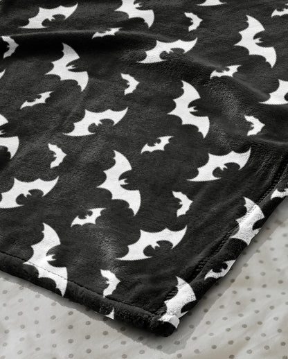 XL Gothic Kuscheldecke mit Fledermaus Motiv 152x178cm