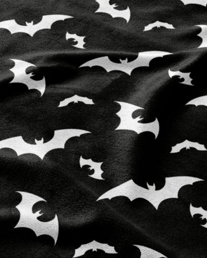 XL Gothic Kuscheldecke mit Fledermaus Motiv 152x178cm