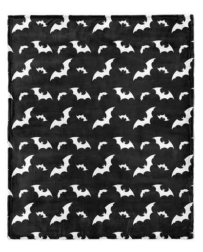 XL Gothic Kuscheldecke mit Fledermaus Motiv 152x178cm