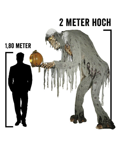 Riesiger Jack Reaper mit sprechendem Kürbis Halloween Animatronic