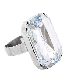 Anillo Con Gema Blanca