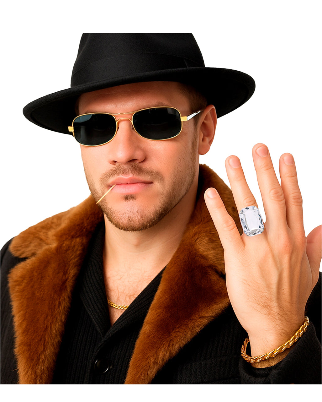 Ring mit weißem Schmuckstein