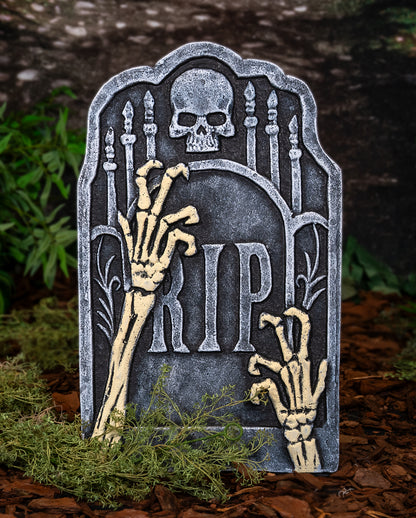 RIP Gravestone With Skeleton Hands 55cm