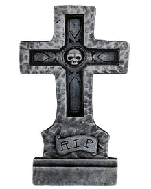 R.I.P. Grabsteinkreuz mit Totenkopf 60cm