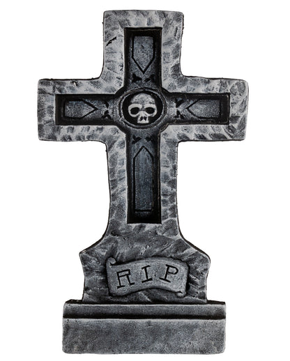R.I.P. Grabsteinkreuz mit Totenkopf 60cm