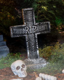 Halloween-Dekoration R.I.P. Grabsteinkreuz 58cm
