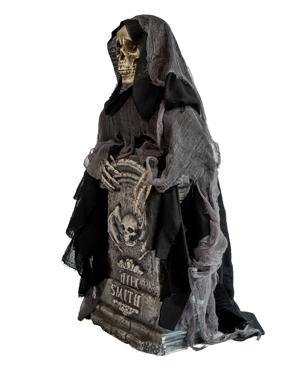 Rising Reaper On Gravestone Halloween Animatronic 120cm