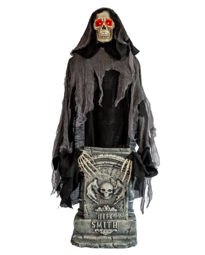 Rising Reaper En La Lápida De Halloween Animatronic 120cm