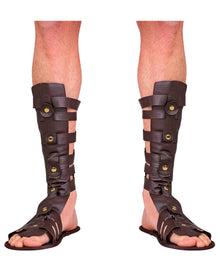 Römersandalen mit Riemen & Schienbeinschoner