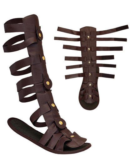 Römersandalen mit Riemen & Schienbeinschoner