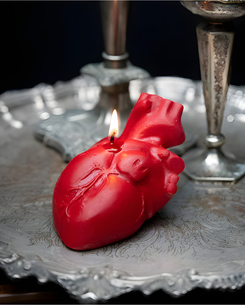 Rote Anatomische Herz Kerze