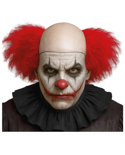 Rote Horror Clown Perücke mit Glatze