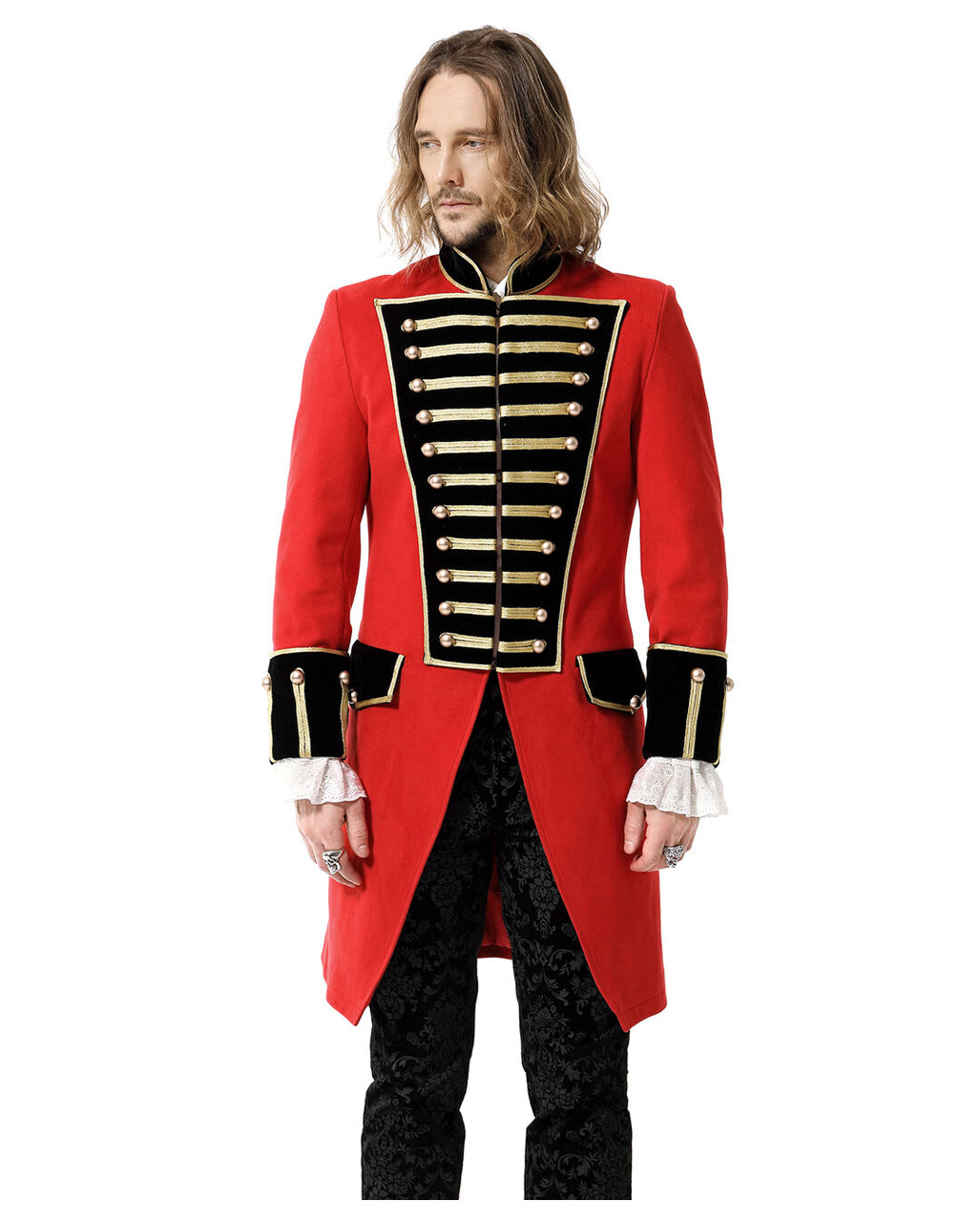 Rote Militär Jacke mit Goldborte