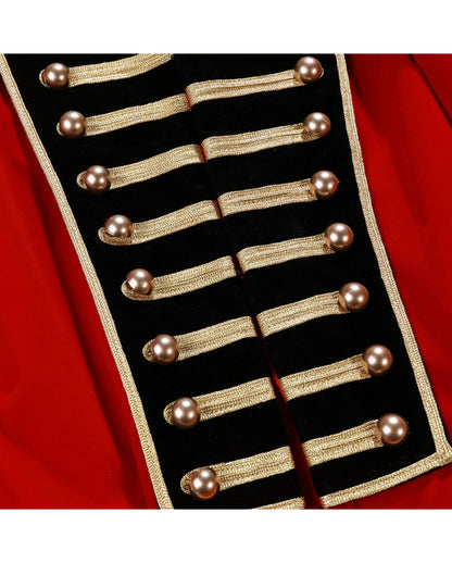 Rote Militär Jacke mit Goldborte