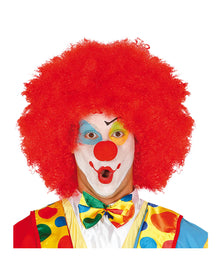 Perücke Afro Clown rot