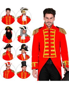 Rote Uniformjacke mit Schulterklappen