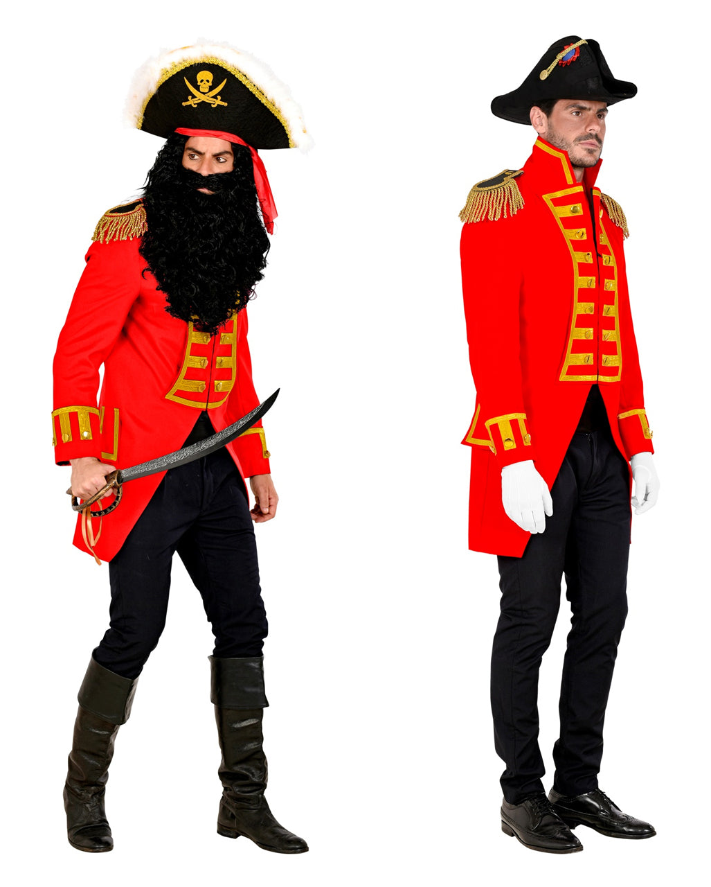 Rote Uniformjacke mit Schulterklappen