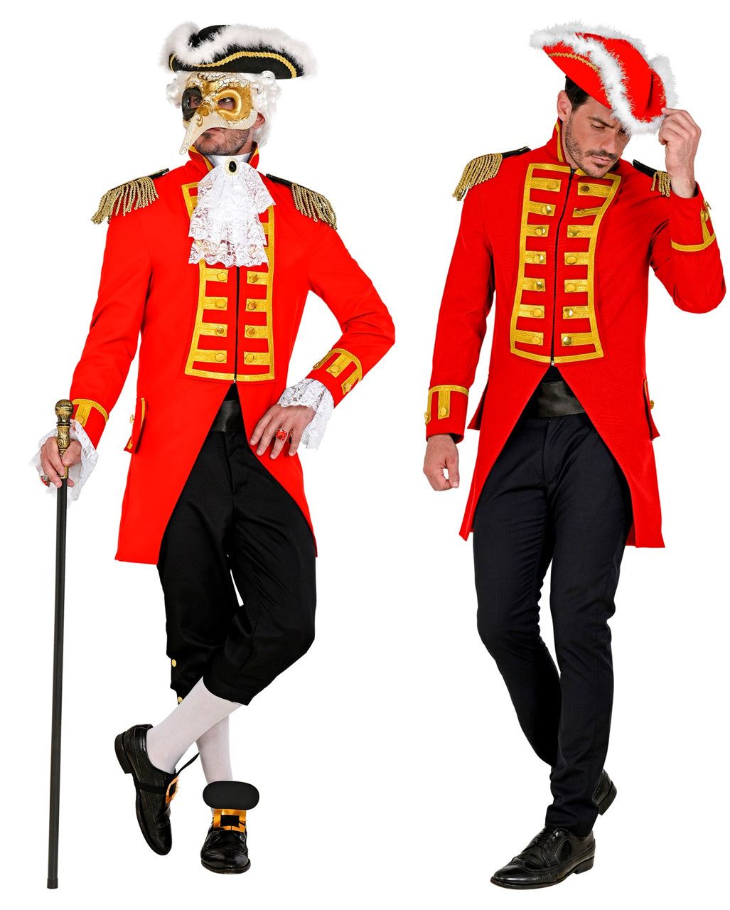 Rote Uniformjacke mit Schulterklappen