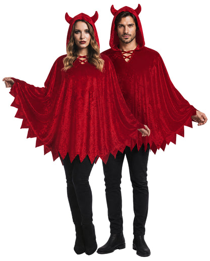 Red Velvet Devil Poncho & Hood