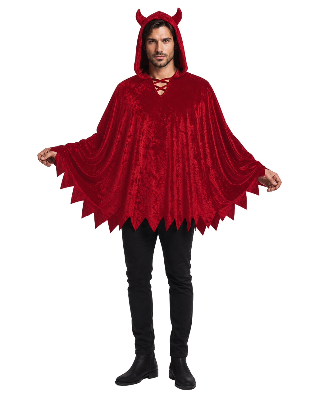 Red Velvet Devil Poncho & Hood