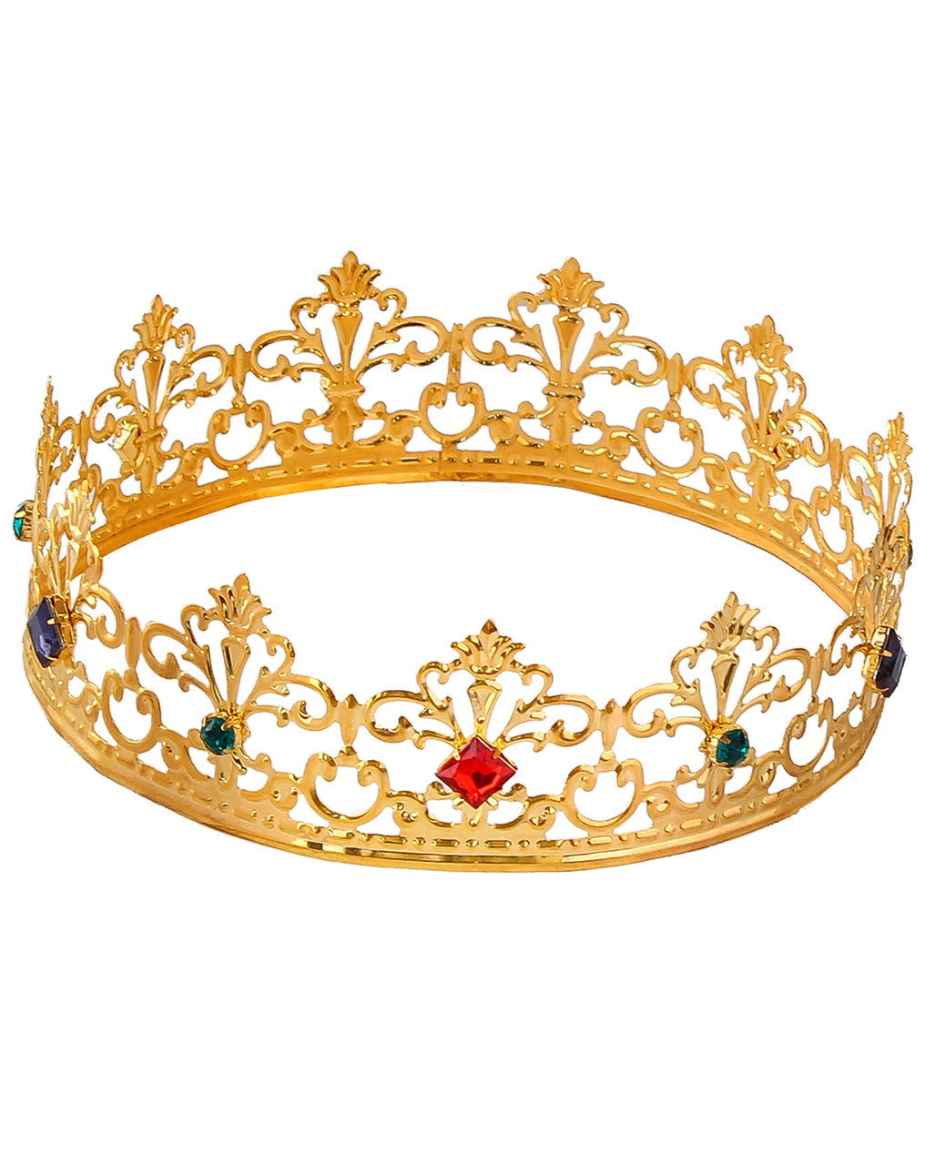 Royale Königskrone mit bunten Schmucksteinen