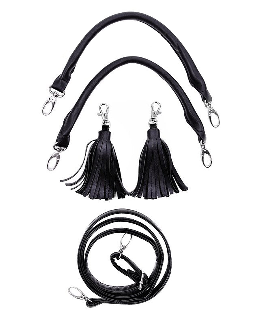Runde Henna Gothic Handtasche schwarz