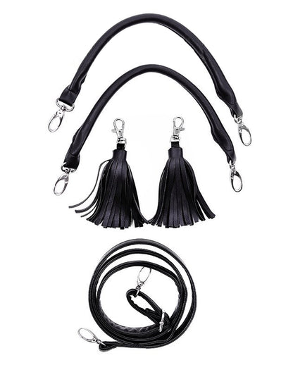 Runde Henna Gothic Handtasche schwarz
