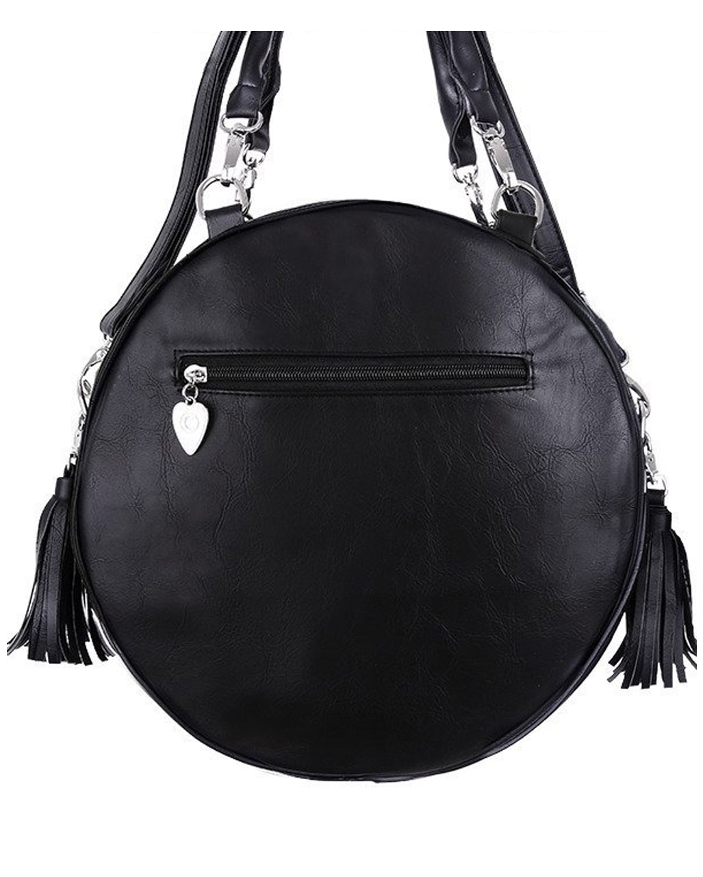 Runde Henna Gothic Handtasche schwarz