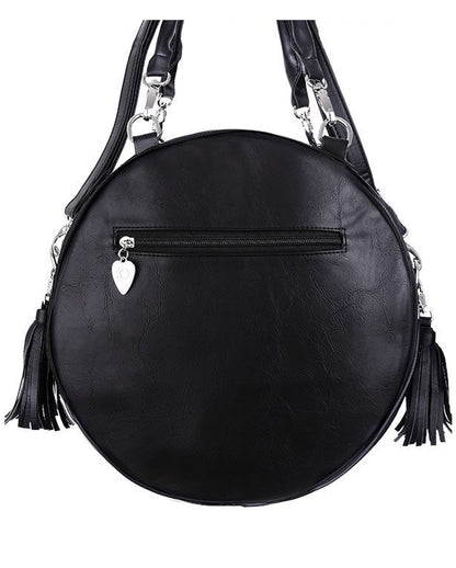 Runde Henna Gothic Handtasche schwarz