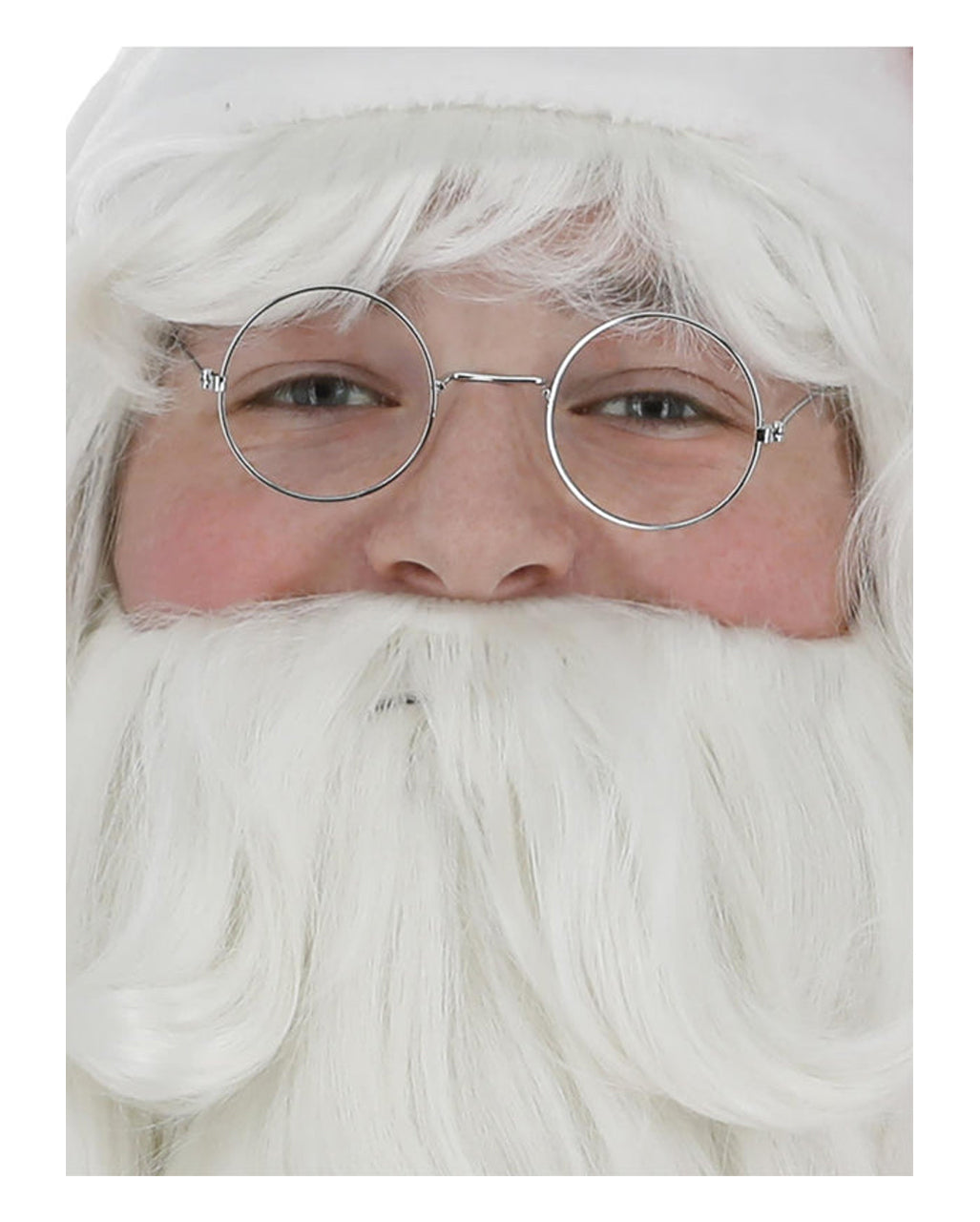Runde Weihnachtsmann Brille ohne Gläser