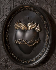 Sacred Heart Gothic Mural With Wreath Of Thorns 20cm