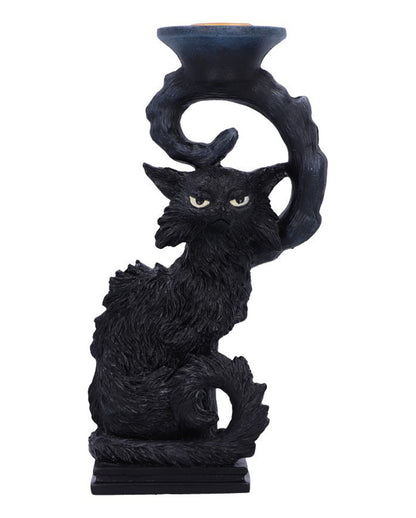 Salem Kerzenleuchter mit schwarzer Katze 20cm