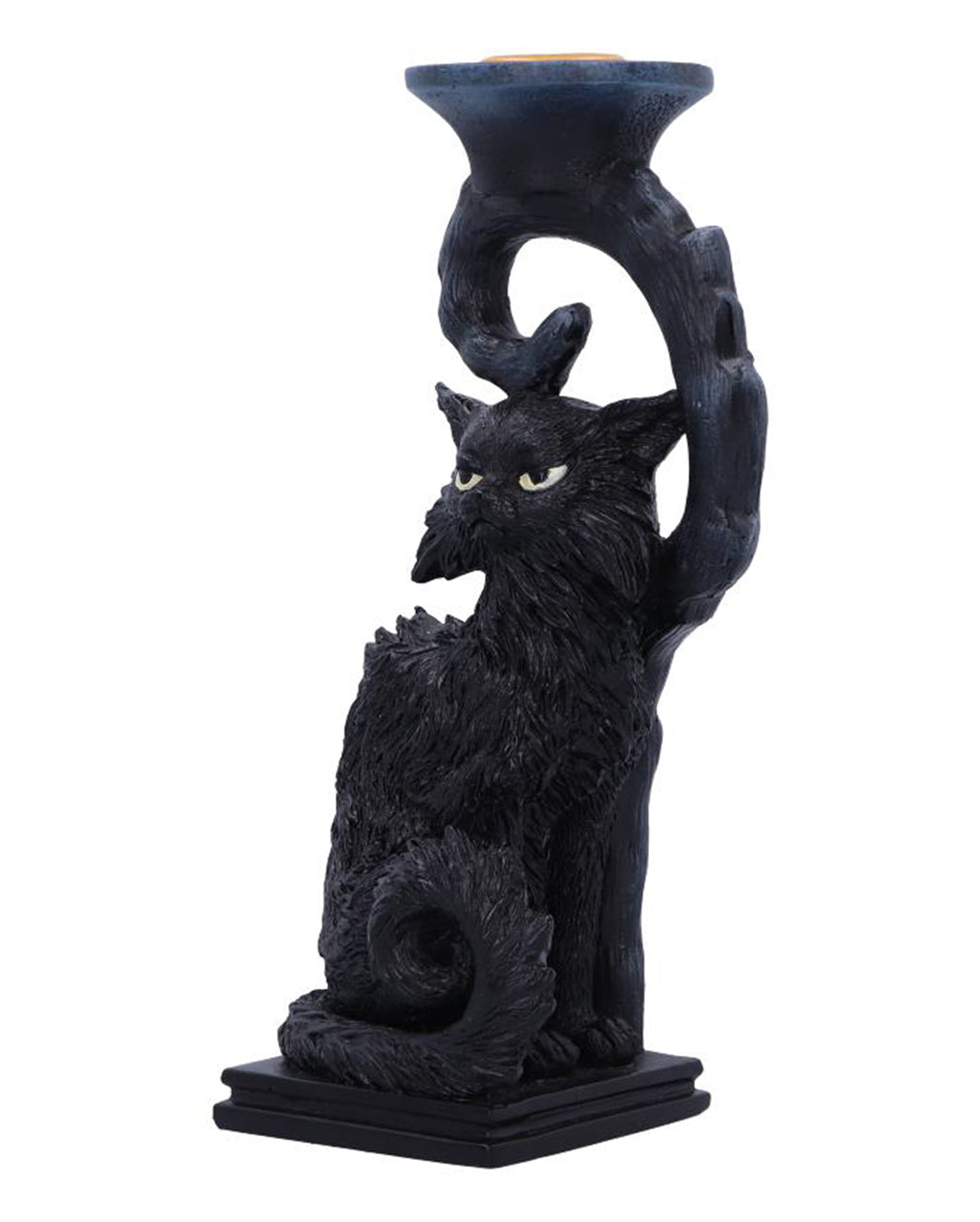 Salem Kerzenleuchter mit schwarzer Katze 20cm