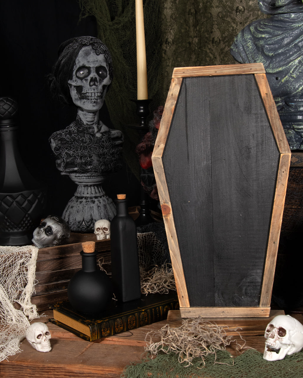Coffin Chalkboard As Table Decoration 43cm