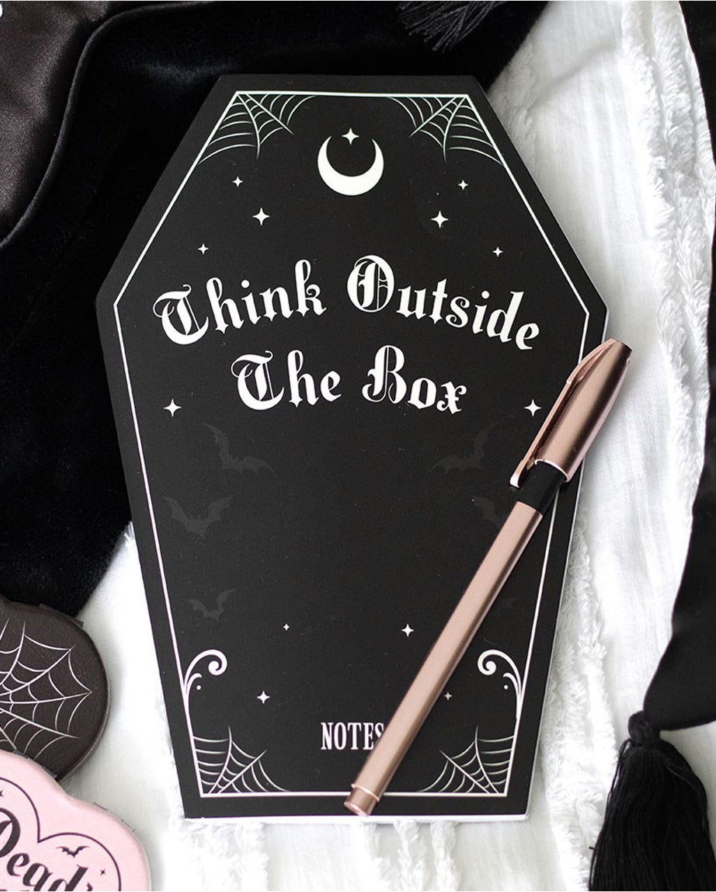 Coffin Notebook With White Pages