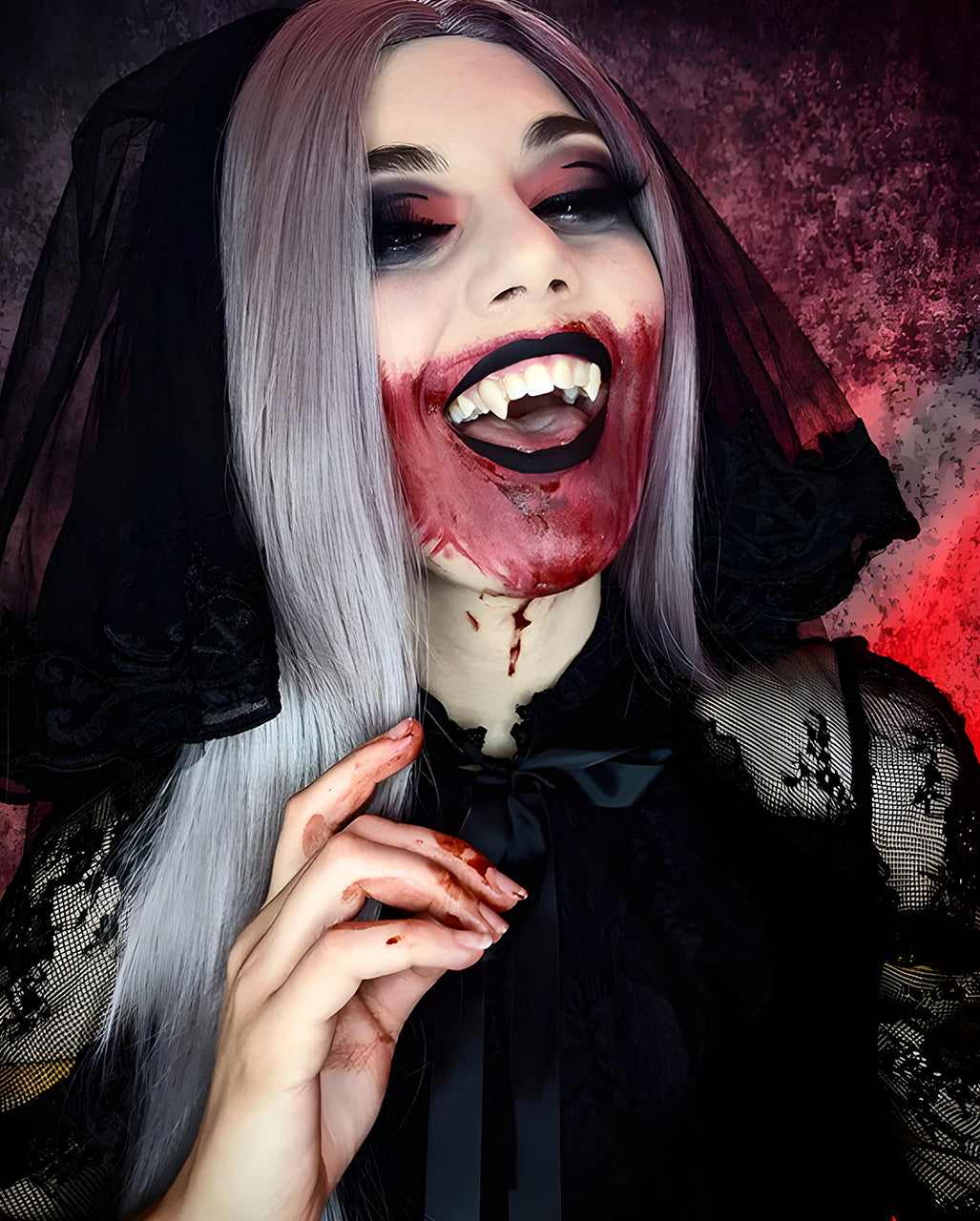 Scarecrow Lady Fangs Vampir Eckzähne