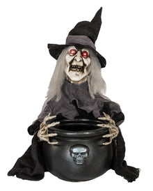 Scary Bonbonschüssel mit schnappender Hexe