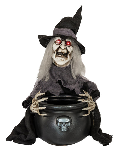 Scary Bonbonschüssel mit schnappender Hexe