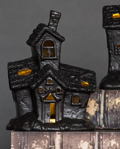 Scary Glitter Geisterhaus Deko mit LED