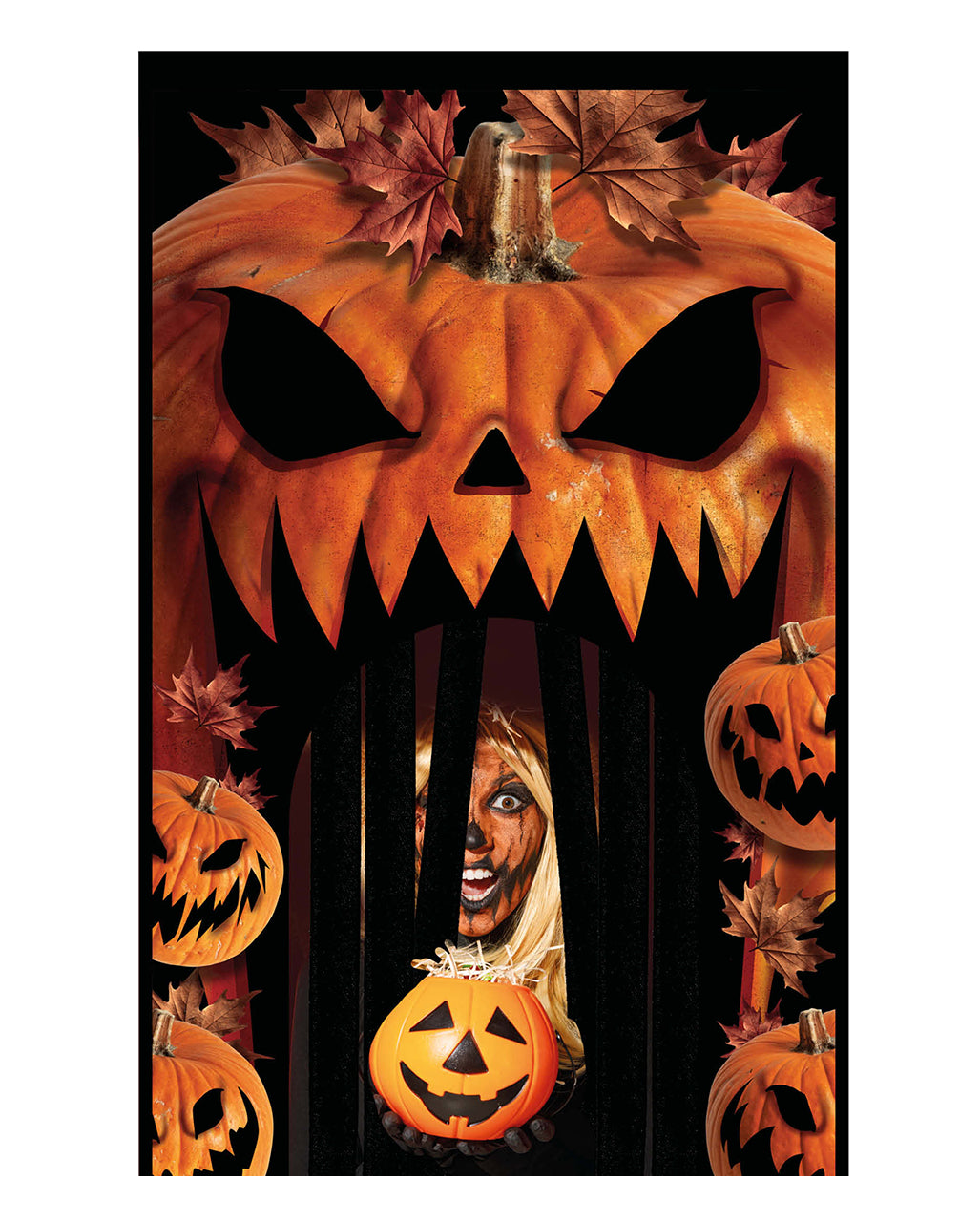 Tenda Per Porta Con Zucca Spaventosa Per Halloween