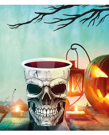 Scary Skull Pappbecher 6 St.