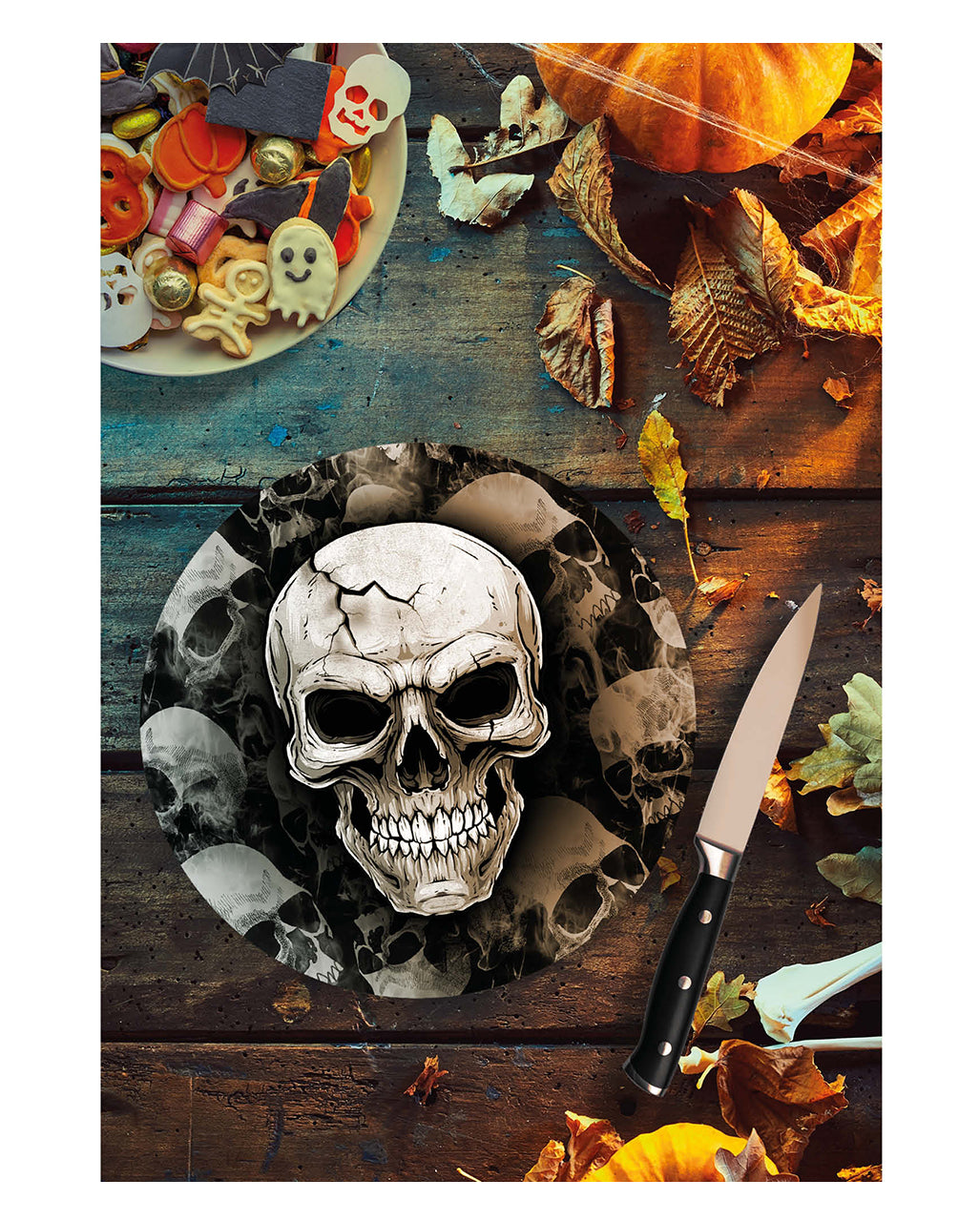 Scary Skull Pappteller 6 St.